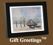 Image of a framed Gift Greetings depicting the Zen Moment print