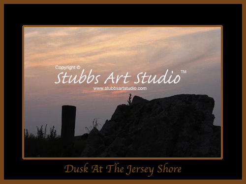 This is the enlarged image of the Dusk At The Jersey Shore Fine Art Print
